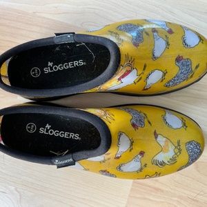 Waterproof Sloggers  fun chicken print size 9